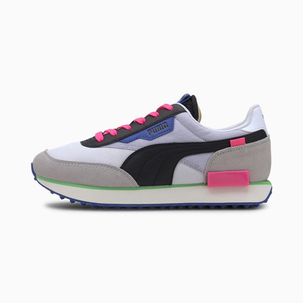 Puma Future Rider Play On Női Sportcipő - Fehér/Szürke Lila/Fekete ( Hungary - WPEND1389 )